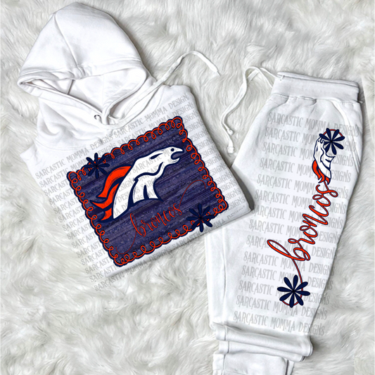 Broncos Framed with Matching Sleeve- 2 PNG Files