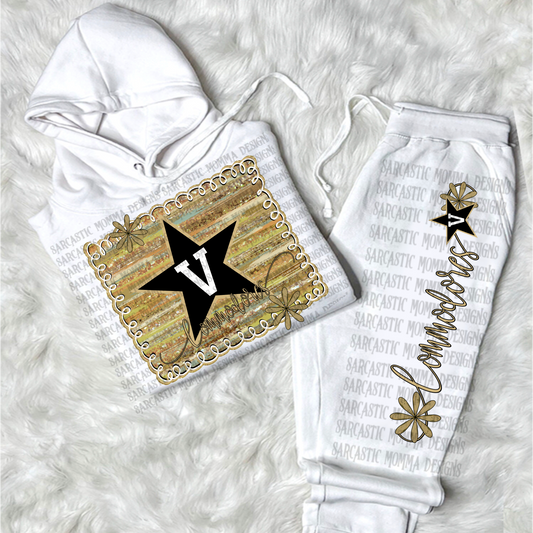 Vanderbilt Commodores Framed with Matching Sleeve- 2 PNG Files