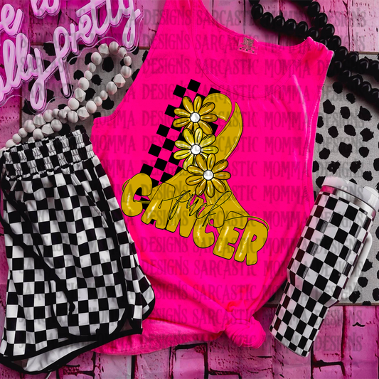 Fuck Cancer Yellow PNG File