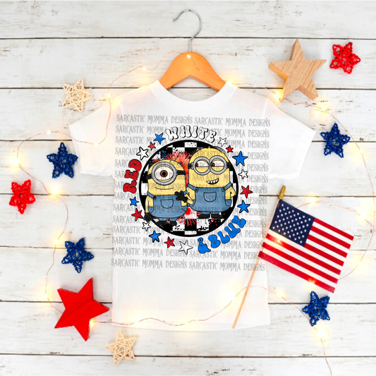Minions Red White & Blue PNG File