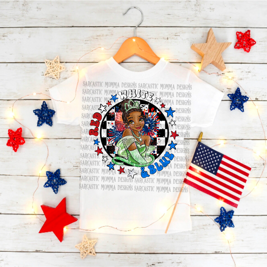 Tiana Red White & Blue PNG File