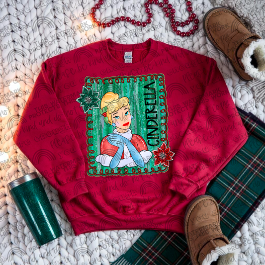 Cinderella Christmas Framed PNG File