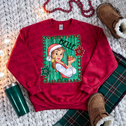 Belle Christmas Framed PNG File