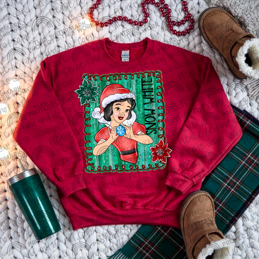 Snow White Christmas Framed PNG File