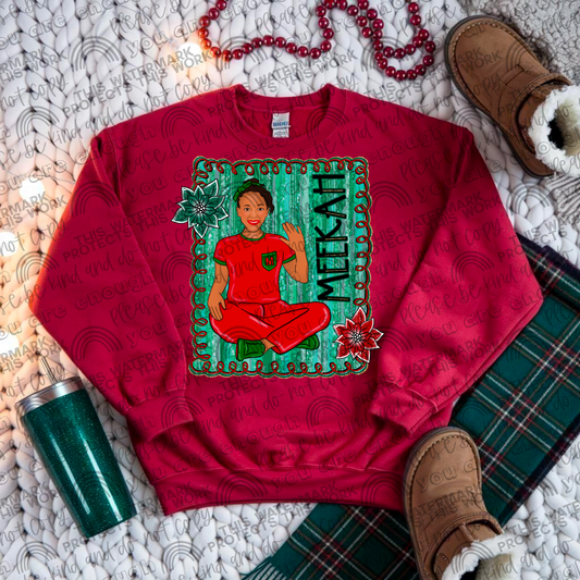 Meekah Christmas Framed PNG File