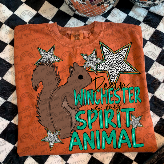 Dean Winchester Squirrel Is My Spirit Animal PNG File