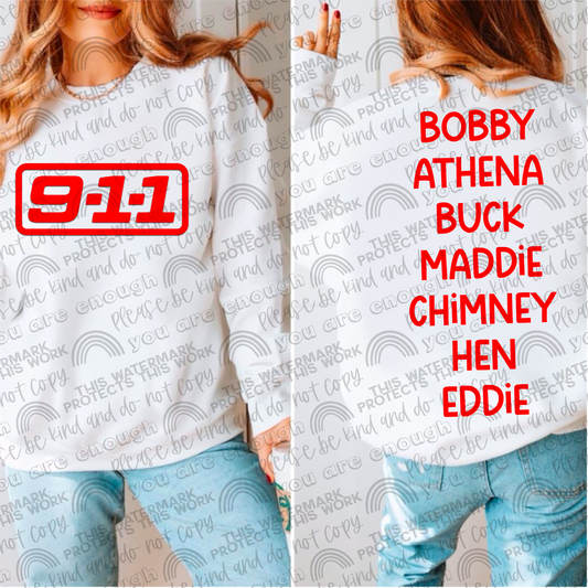 911 Names- 2 PNG Files