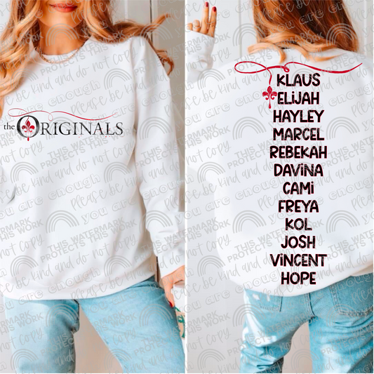 The Originals Names- 2 PNG Files