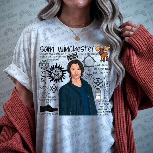 Sam Winchester Collage PNG File