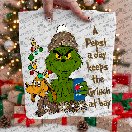 A Pepsi A Day Keeps the Green Guy At Bay PNG File