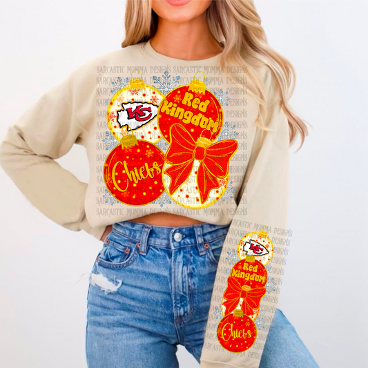 Chiefs Ornaments with Matching Sleeve- 2 PNG Files