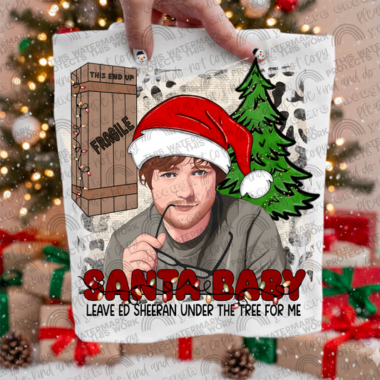 Santa Baby Leave Ed Sheeran Under The Tree For Me PNG File