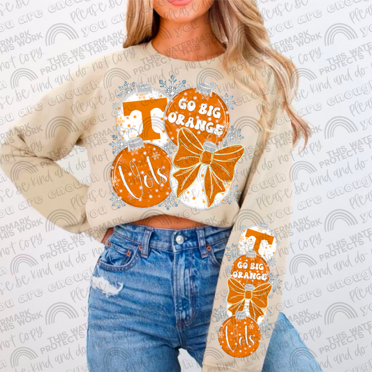 Tennessee Vols Ornaments with Matching Sleeve- 2 PNG Files