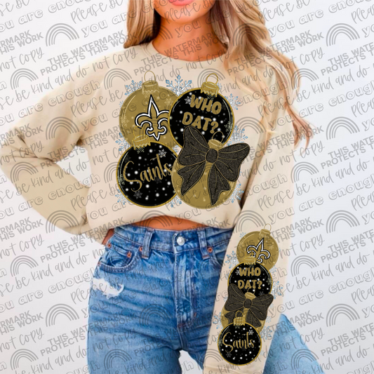 Saints Ornaments with Matching Sleeve- 2 PNG Files