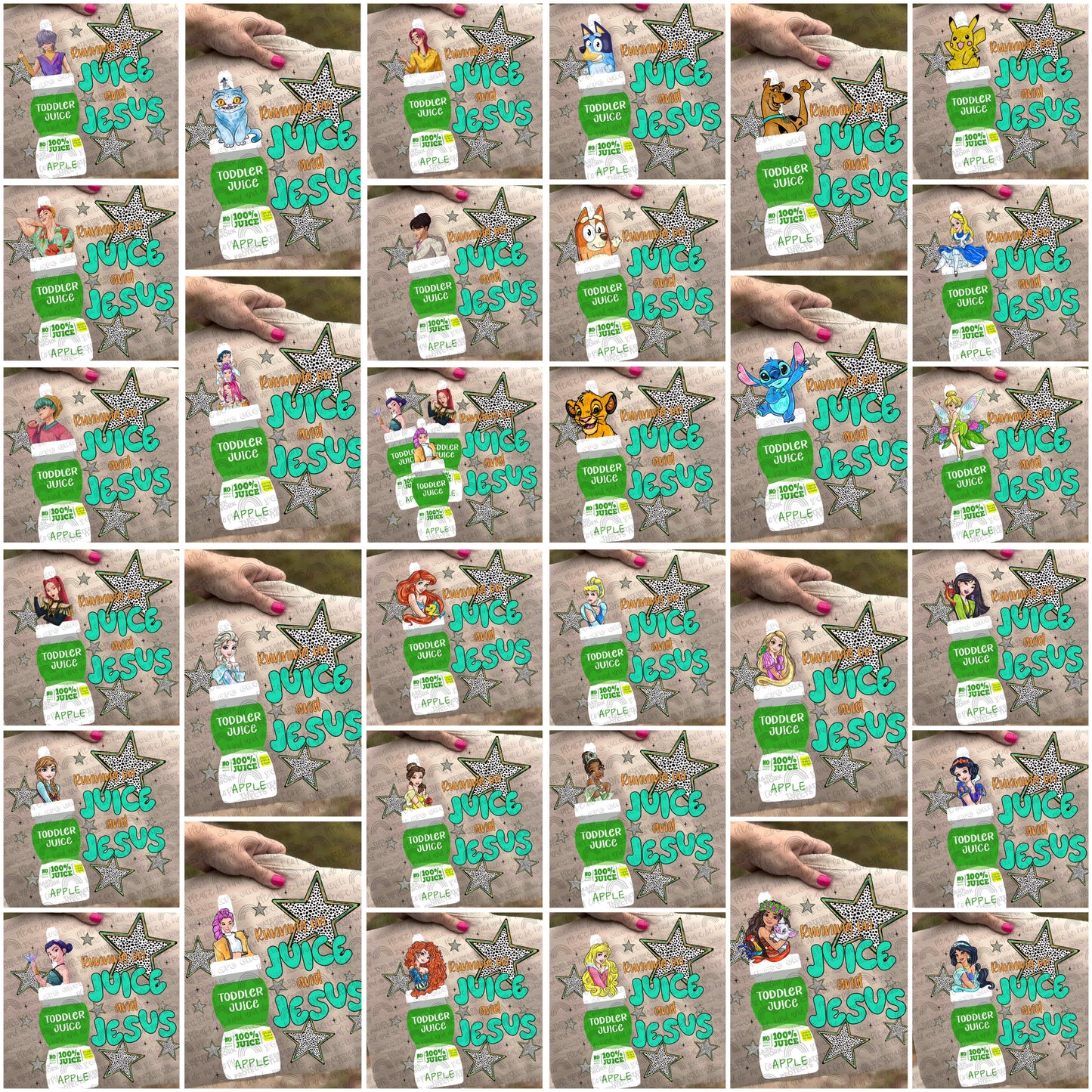 Running On Juice & Jesus G2G Kids Bundle- 32 PNG Files