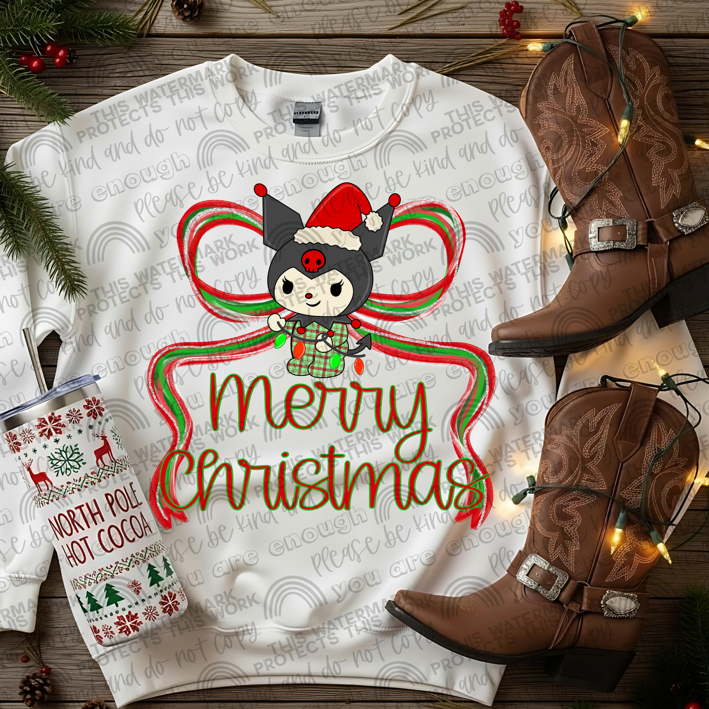 Merry Christmas Preppy Bows Bundle- 25 PNG Files