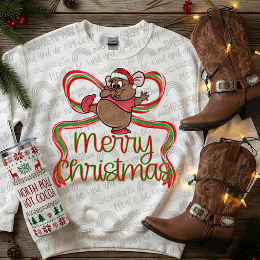 Gus Gus Merry Christmas Preppy Bow PNG File