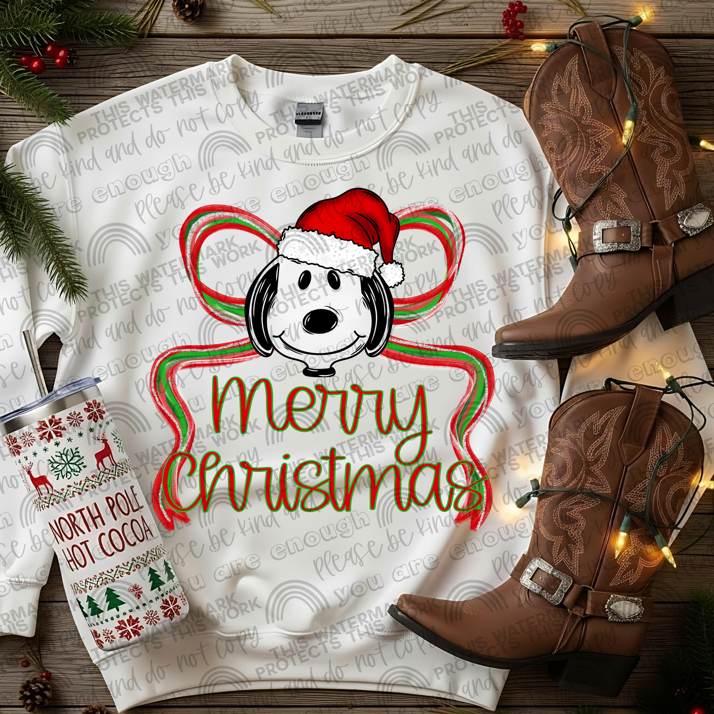 Merry Christmas Preppy Bows Bundle- 25 PNG Files