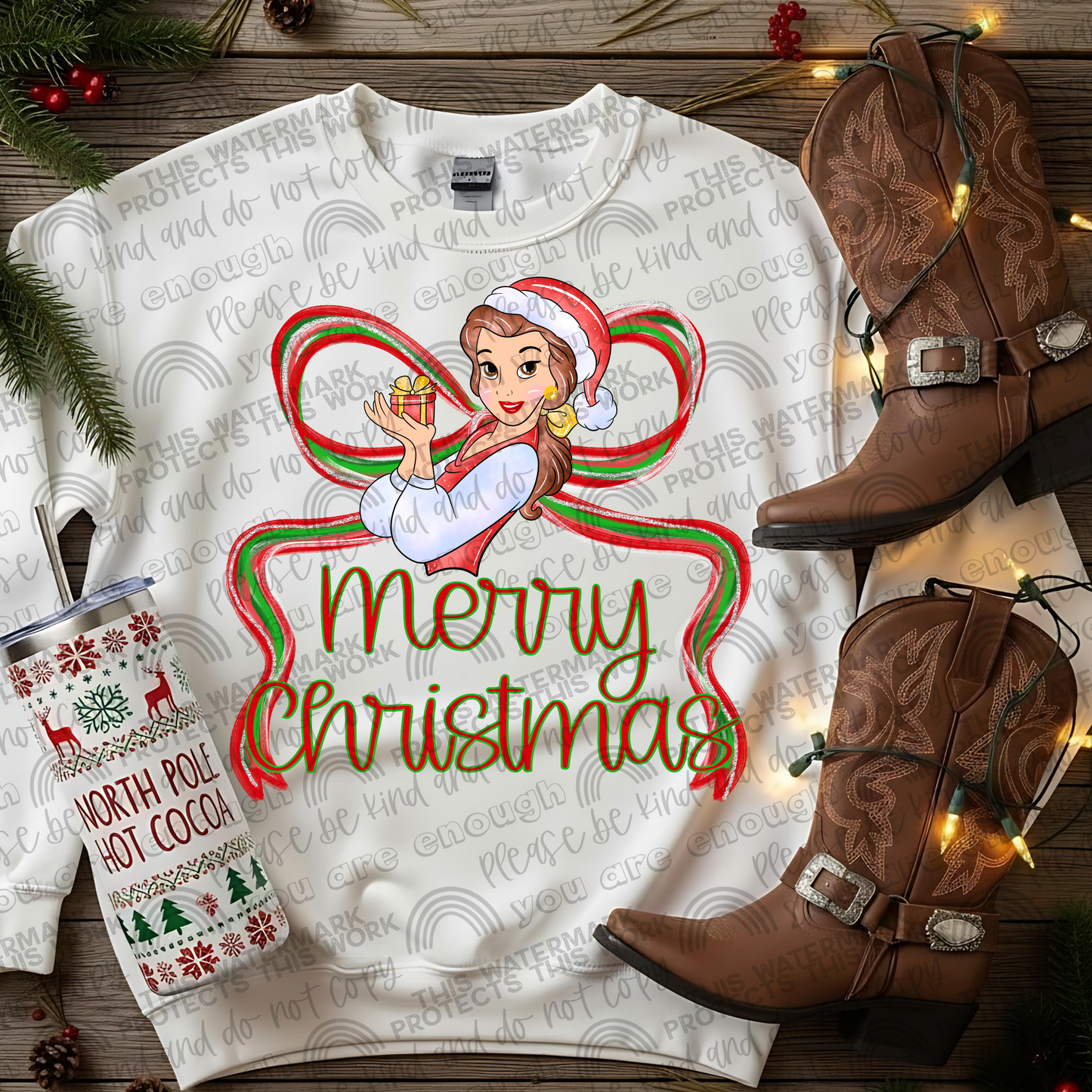 Merry Christmas Preppy Bows Bundle- 25 PNG Files