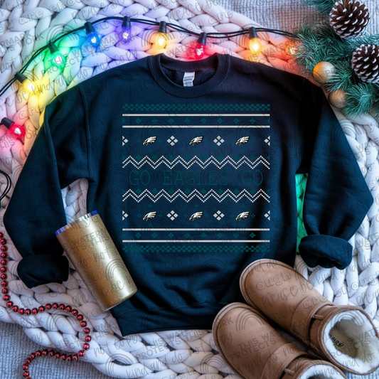 Eagles Ugly Christmas Sweater PNG File