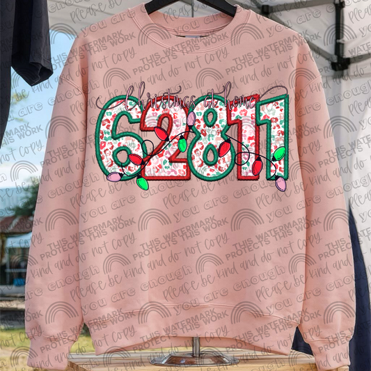 Custom Zip Code Christmas PNG File