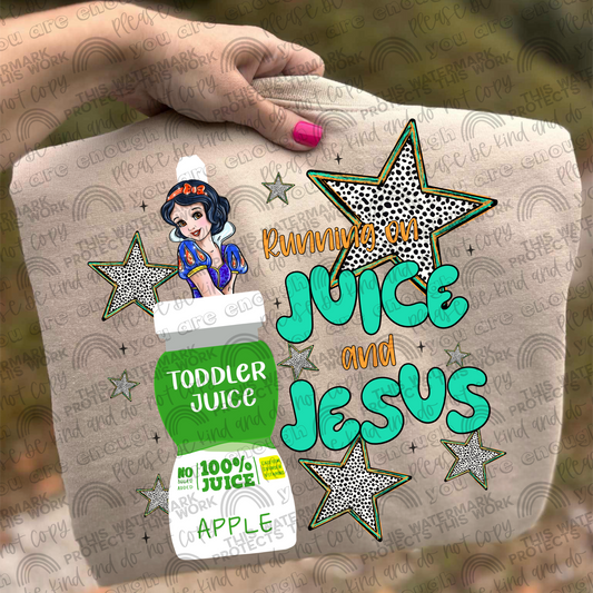 Snow White Running On Juice & Jesus PNG File