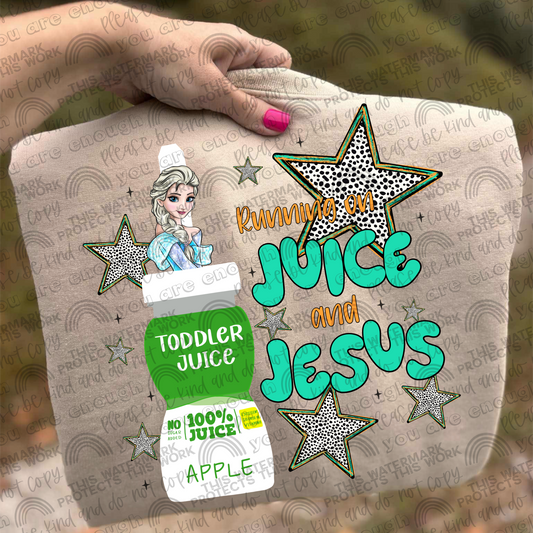 Elsa Running On Juice & Jesus PNG File