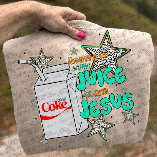 Diet Coke Running On Mom Juice & Jesus PNG File