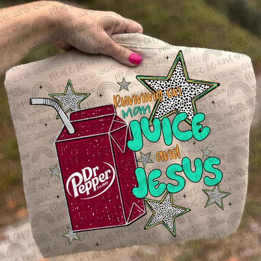 Dr Pepper Running On Mom Juice & Jesus PNG File