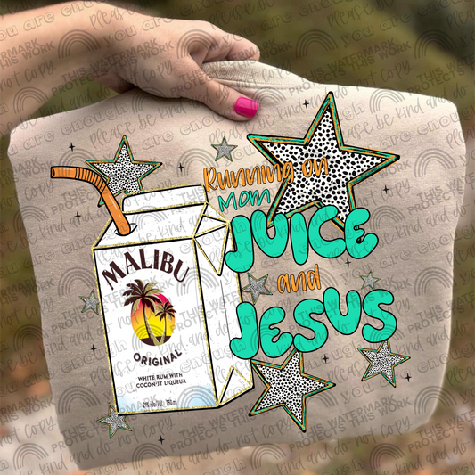 Malibu Running On Mom Juice & Jesus PNG File