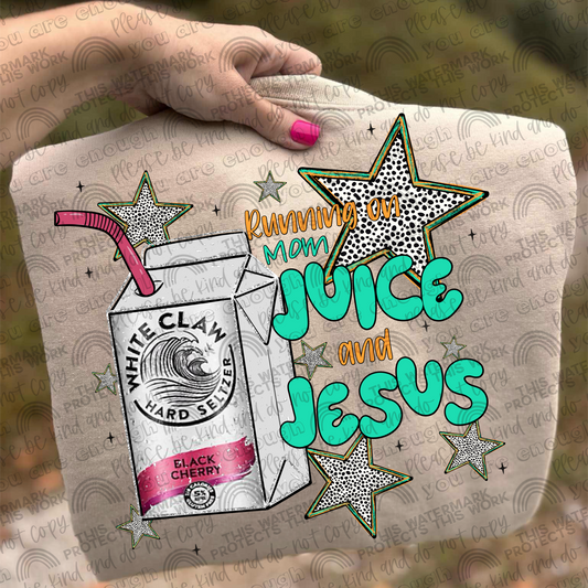 WC Running On Mom Juice & Jesus PNG File