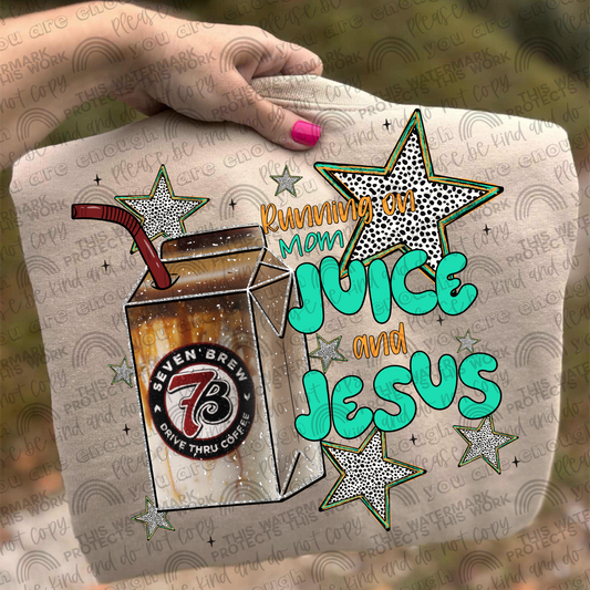 7Brew Running On Mom Juice & Jesus PNG File