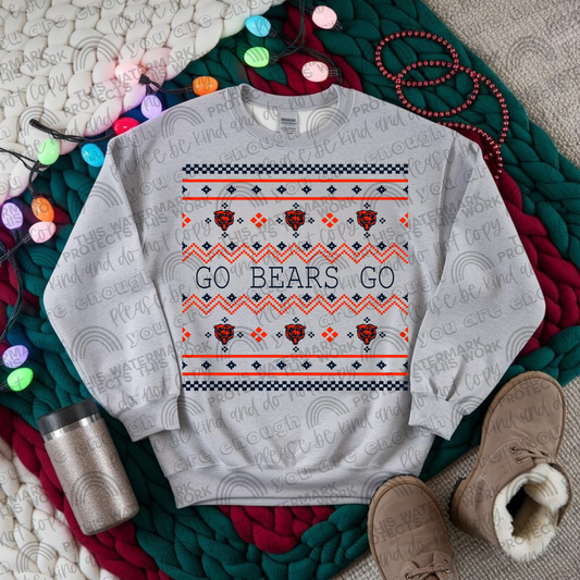 Bears Ugly Christmas Sweater PNG File
