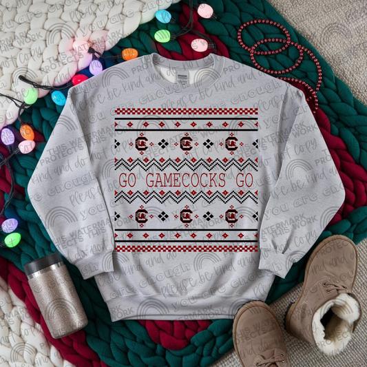 South Carolina Gamecocks Ugly Christmas Sweater PNG File