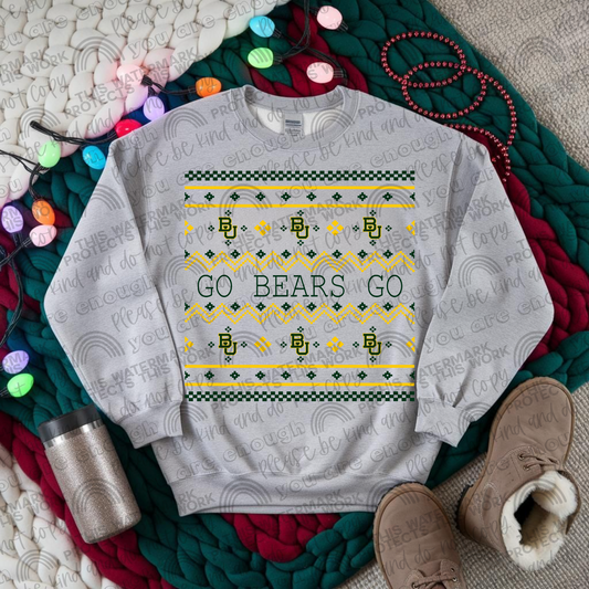 Baylor Bears Ugly Christmas Sweater PNG File