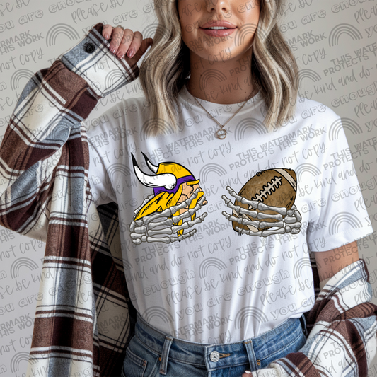 Vikings Football Skellie Hands PNG File