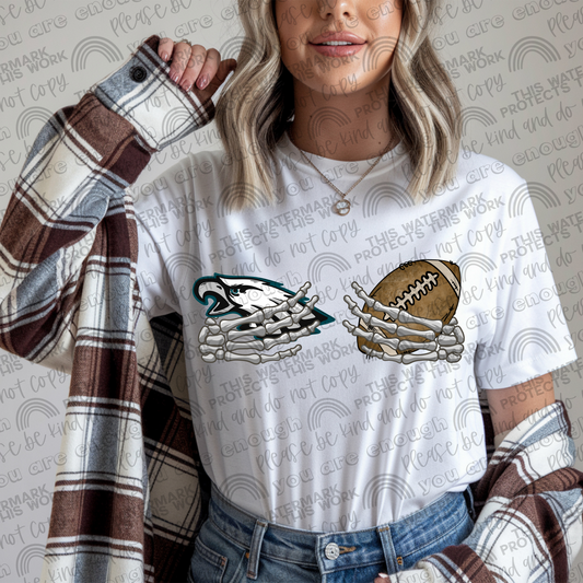 Eagles Football Skellie Hands PNG File