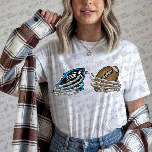 Panthers Football Skellie Hands PNG File
