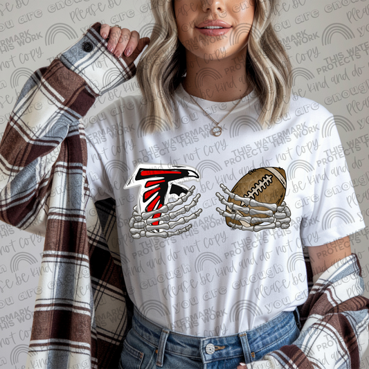 Falcons Football Skellie Hands PNG File