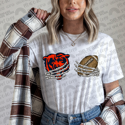 Bears Football Skellie Hands PNG File