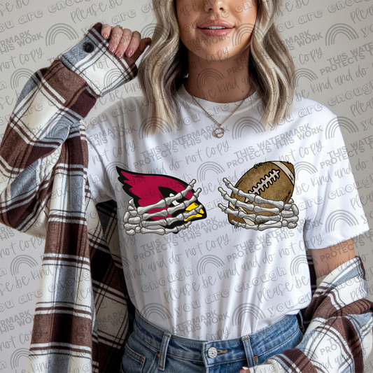 Cardinals Football Skellie Hands PNG File