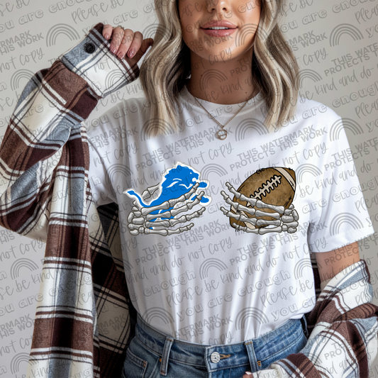Lions Football Skellie Hands PNG File