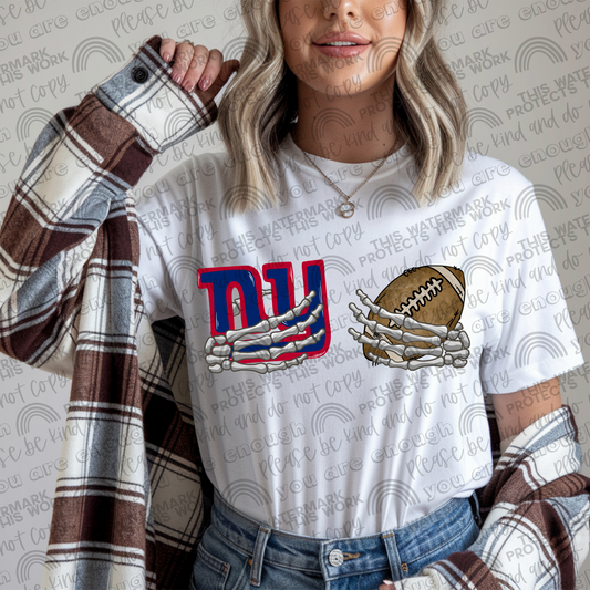 Giants Football Skellie Hands PNG File