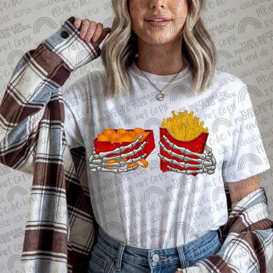 Nuggets & Fries Skellie Hands PNG File