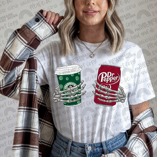 Starbees & Dr Pepper Skellie Hands PNG File