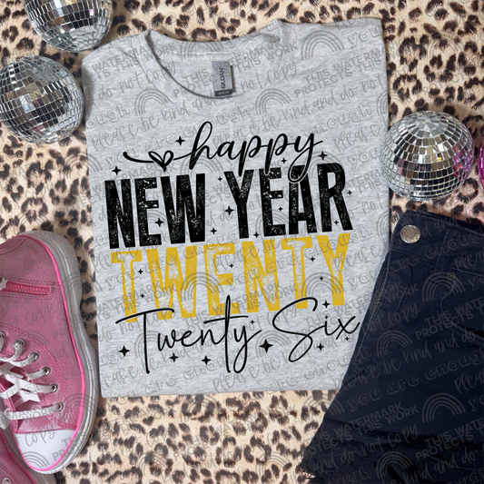 Happy New Year Twenty Twenty Six PNG File