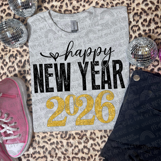 Happy New Year 2026 PNG File