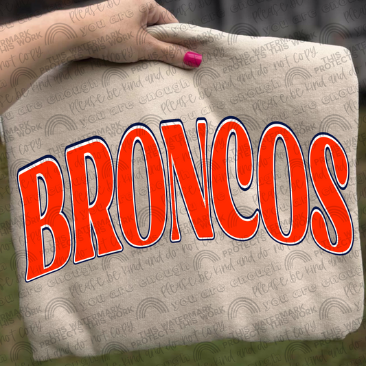 Broncos With and Without Logo- 2 PNG Files
