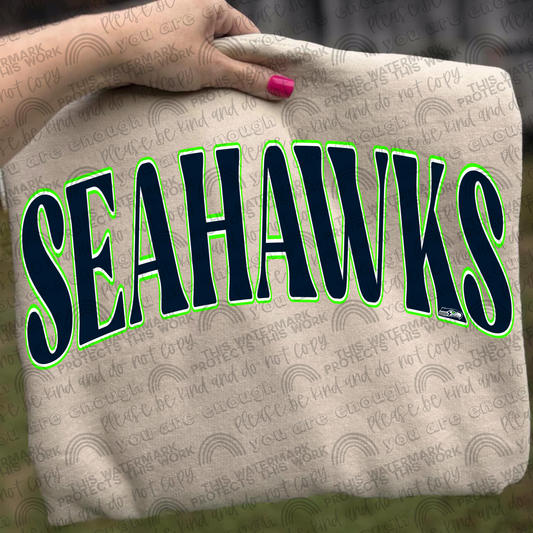 Seahawks With and Without Logo- 2 PNG Files