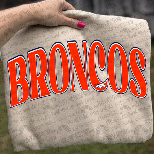 Broncos With and Without Logo- 2 PNG Files